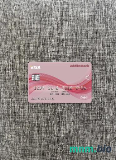 Austria Addiko bank wygląd zdjęcia karty wizowej skan PSD + zdjęcie